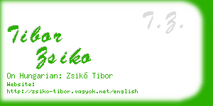 tibor zsiko business card